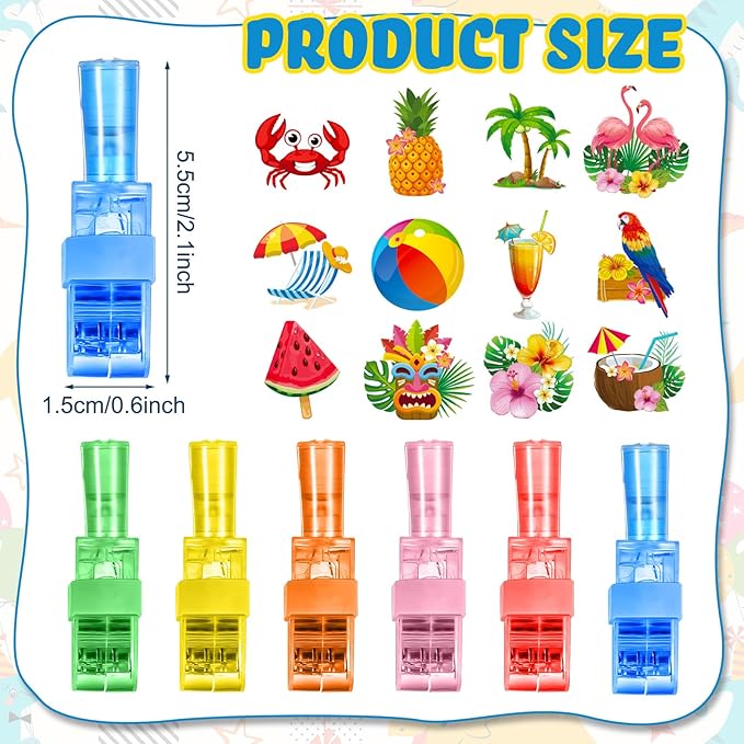 Capoda 36 Pcs Summer Hawaiian Party Favors Tropical Luau LED Finger Lights Beach Gifts Glow in The Dark LED Gifts Hawaii Light Ring for Summer Party Supplies Goodies Bag Piñata Filler Prize
