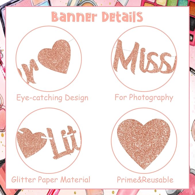 3rd Birthday Decorations for Girls Little Miss Threenager Birthday Decor Banner Makeup Theme Party Garland Cake Toppers Heart Balloon Spa Makeup Theme Party Rose Gold for 3 Year Old Girl