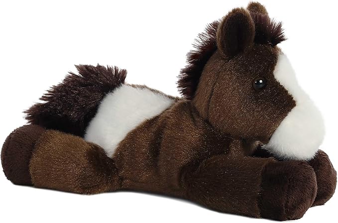 Aurora® Adorable Mini Flopsie™ Paint™ Stuffed Animal - Mini Companions Ready for Playful Adventures - for Kids All Ages, Toddlers, Adults, and Families - Brown 8 Inches