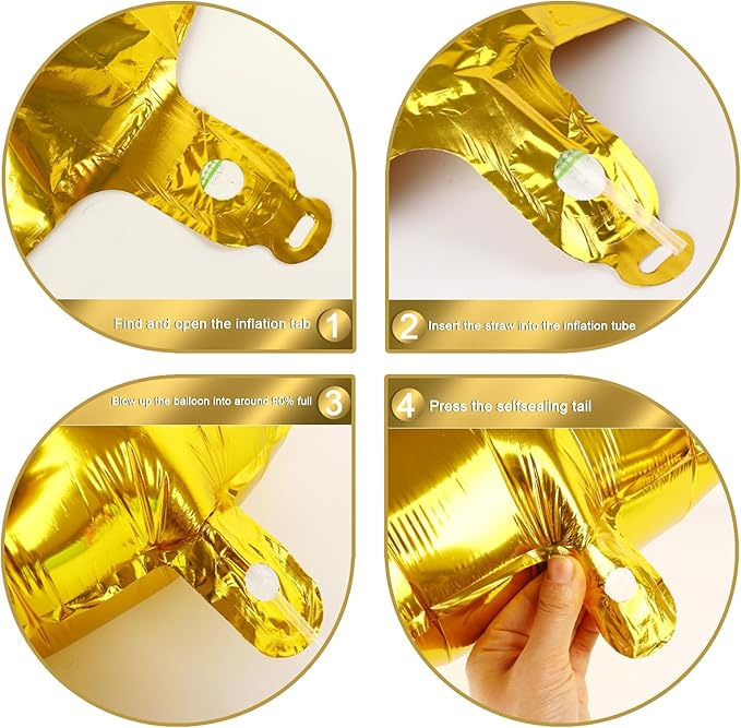 Gold Jumbo Helium Number Balloon 40 Inch, Giant Foil Golden Number 0 Birthday Balloons, Large Numbers 10 20 30 40 50 60 70 80 90 100 2025, Party Celebration Supplies Decorations