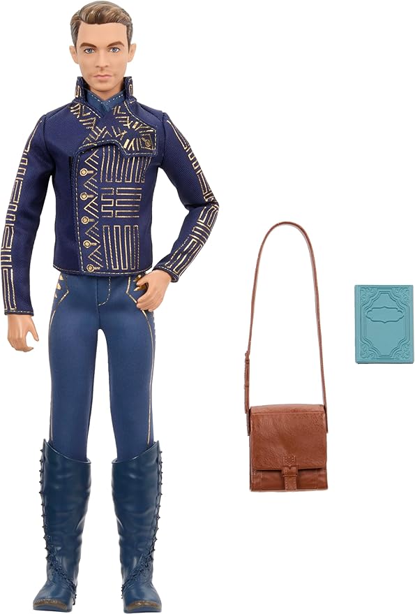 Mattel Universal Wicked Fiyero Fashion Doll with Posability, Removable School Uniform, Boots, & School Satchel and Textbook Accessory