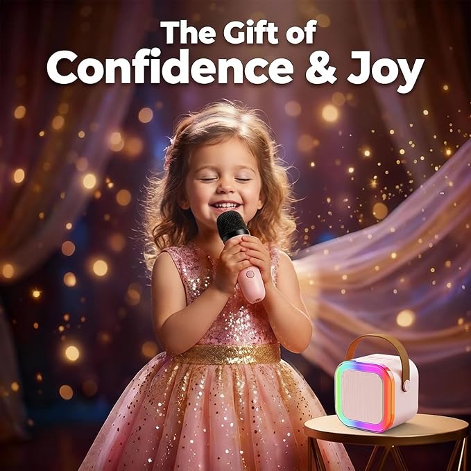 Toddler Karaoke Machine for Girls: Music Singing Toys with 2 Microphones - Popular Birthday Gift Ideas for 2 3 4 Year Old Girls