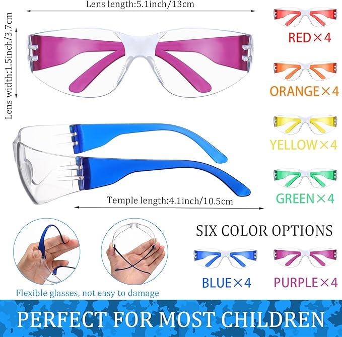 Xtinmee 48 Pcs Gun Party Supplies for Boy and Girls Includes Safety Glasses and Face Mask for Children Birthday Party Favors Teams Accessories(Multicolor)