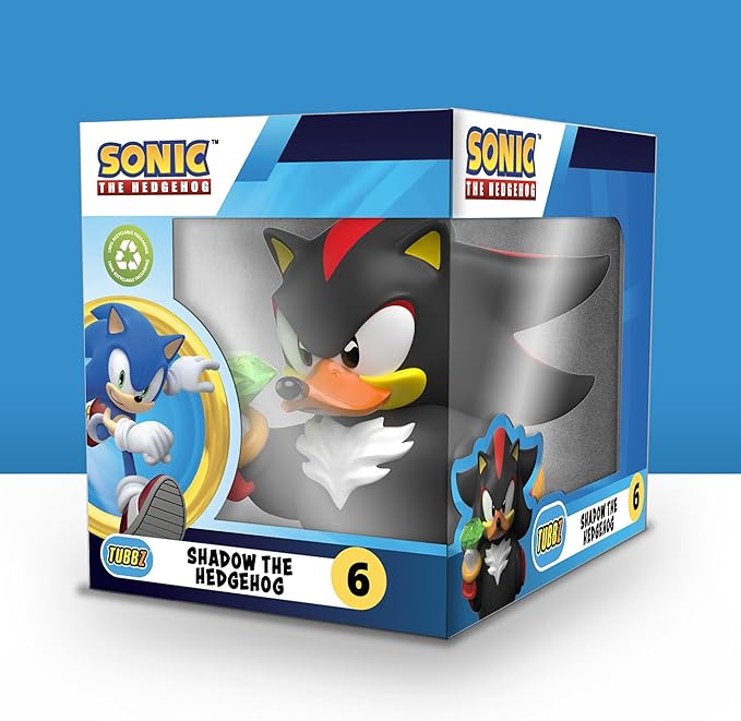 TUBBZ Boxed Edition Shadow Collectible Vinyl Rubber Duck Figure - Official Sonic The Hedgehog Merchandise - Action TV, Movies & Video Games