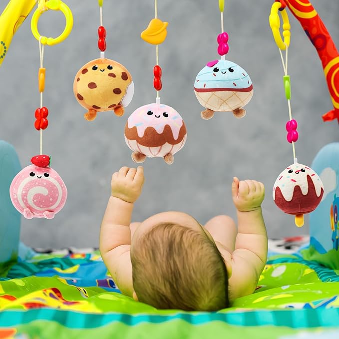 Libima 9 Pcs Mini Stuffed Animals Bulk Adopt a Pet Party Favors 3.15 Inch Small Plush Keychains Cute Ornaments Toys for Baby Shower Birthday Gift Bags Fillers Easter Basket Stuffers(Desserts)