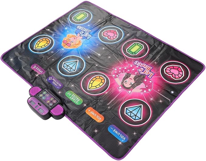 Diyeeni Electronic Dance Mat, Educational 2 Player Dance Pad for Kids