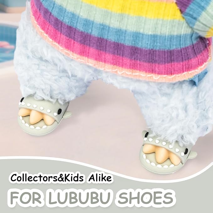 Clothing Shark Summer Sandals for Dolls - Open-Toe Slippers, Cute Accessories Easter Gifts for Photography, Display & Collectors Age Limit 15+ Easter Gifts(White)
