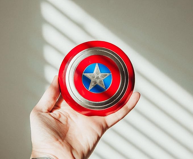 CAPTAIN AMERICA Marvel Studios 4-Inch Shield Prop Replica | Action Figure Statue, Desk Toy Accessories, Home Office Decor | The Avengers Infinity Saga Collectible
