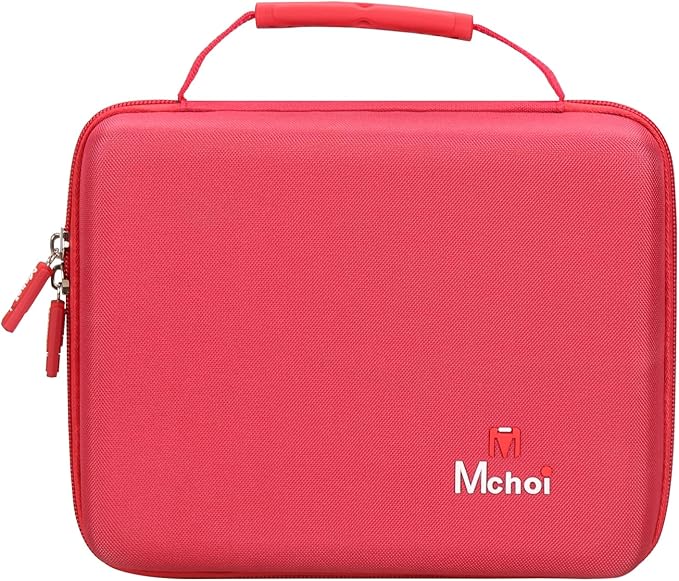 Mchoi Case Storage for HotWheels 20 Cars, Toy Car Organizer for Your Matchbox Cars Storage, Red, Case Only