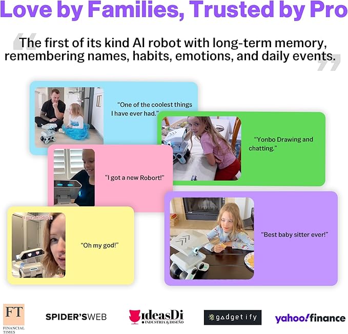 AI Robot for Kids, Programmable & Interactive AI Robot, STEAM Educational Toy ChatGPT Powered, Personalized Companion Robot w/Voice Control, Visual Recognition, Emotion-Aware, Long-Term Memory