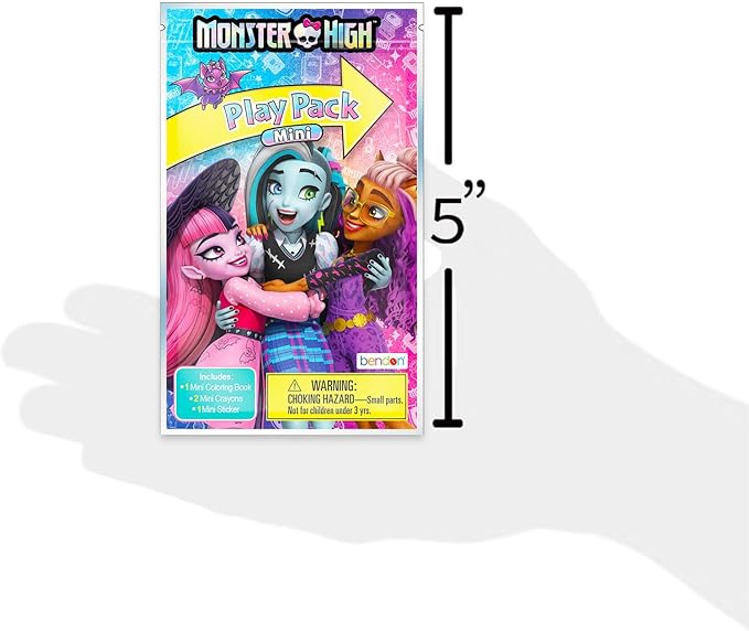 Monster High Mini Party Favors Set for Kids, Girls - Bundle with 24 Monster-Girl Play Packs with Coloring Pages, Stickers, More