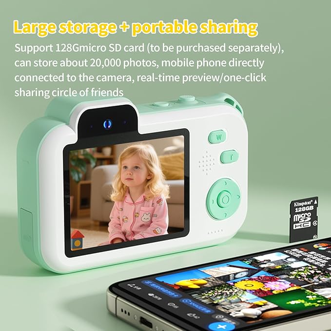 High-Definition 4K Kids Camera Toys for 3-12 Year Old Boys Girls,Mini Kid Digital Video Camera Children Camera Toy Dual-Lens Camera with 2.8in Color Screen,Best Christmas Birthday Gifts