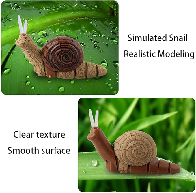 RC Snail Toy Realistic IR Remote Control Insect Car Vehicle Electric Animal Toy for Kids’ Birthday （Beige）