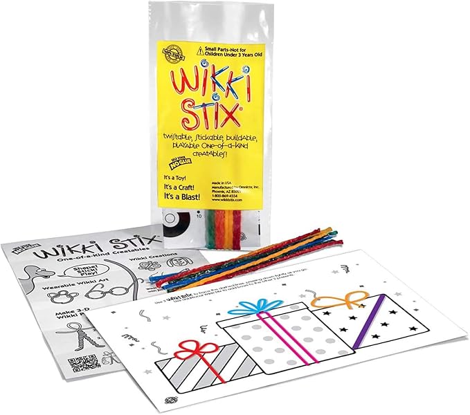 Wikki Stix Birthday Fun Favors – Made in USA | Creative Arts & Crafts for Kids | Party Favors, Goodie Bag Stuffers, Pinata Fillers, Birthday Games | Mess-Free, Non-Candy Alternative