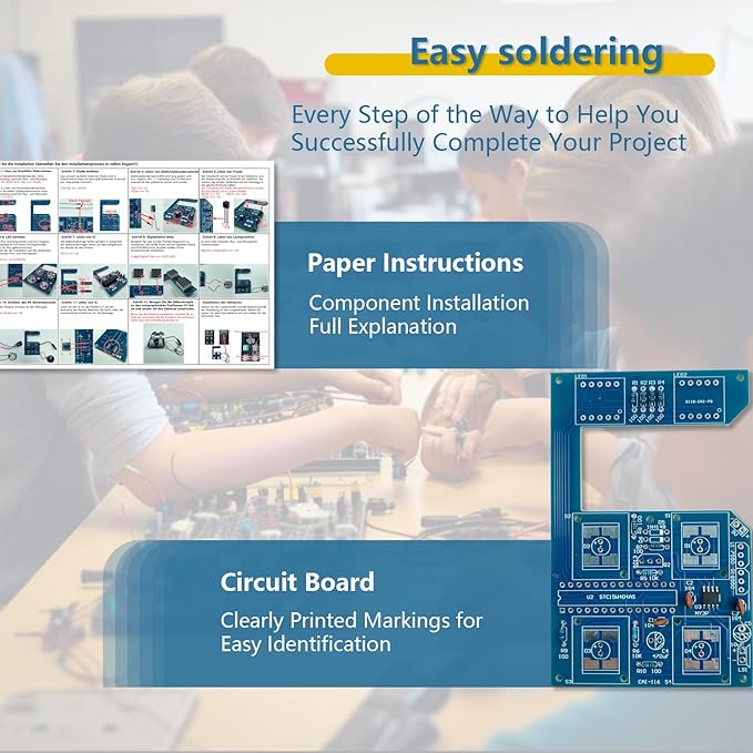 EI Electronic Memory Games Electronic Kits Soldering Practice Kits for Teenagers and Adults，Suitable for School Students Learning Education and Teaching