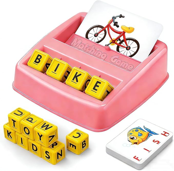 Educational Toys for 3-5 Year Old Girls Gifts, Matching Letter Game Preschool ABC Learning Toys for Kids Ages 4-8 Years, Christmas Birthday Gifts for Toddler Toys Age 2-4