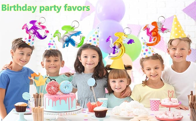 100 Packs Dragon Bulk Mini pop Fidget Gifts for Holiday Boys and Girls Kids Party Favors Supplies and Classroom Students Prize