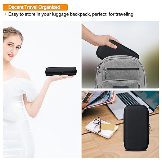 Elonbo Carrying Case for TEBIYOU/ WELLST·G/ TaddToy/ Beijue/ FAMILY POCKET/ CCTU/ X-JOYKIDS/ GREENCREEK/ Beico/ KAVOYI/ GuaiyeyeAP Handheld Game Console, Portable Electronic Gaming Player Bag, Black