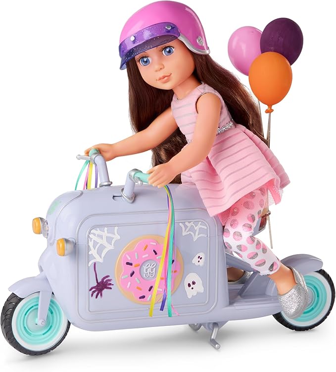 Glitter Girls – 14-Inch Fashion Doll – Brown Hair & Blue Eyes – Pink Dress, Glittery Shoes & Hairbow – Dolls for Girls 3+ Years – Bluebell