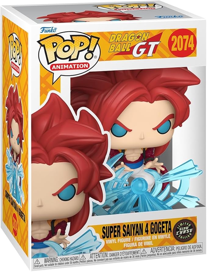 Funko Pop! Animation: Dragon Ball GT - Super Saiyan 4 Gogeta - 1/6 Odds for Rare Chase Variant - (Glow in The Dark) - Collectable Vinyl Figure - Gift Idea - Official Merchandise - Anime Fans