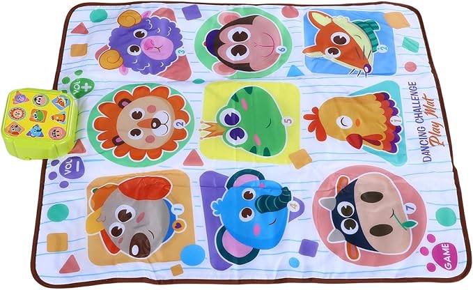Focket Kids Dance Mat, Light Up Anti Slip Electronic Dance Pad Musical Mat with Adjustable Difficulty Levels for Ages 7 and Above