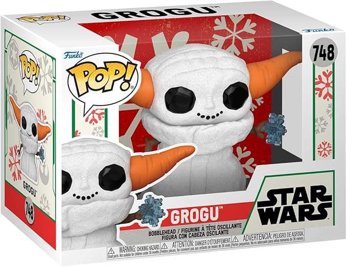 Funko Pop Star Wars: Mandolorian - Grogu (The Child, Baby Yoda) - (Snowman) - Star Wars: The Mandalorian - Collectable Vinyl Figure - Gift Idea - Official Merchandise - Toys for Kids & Adults
