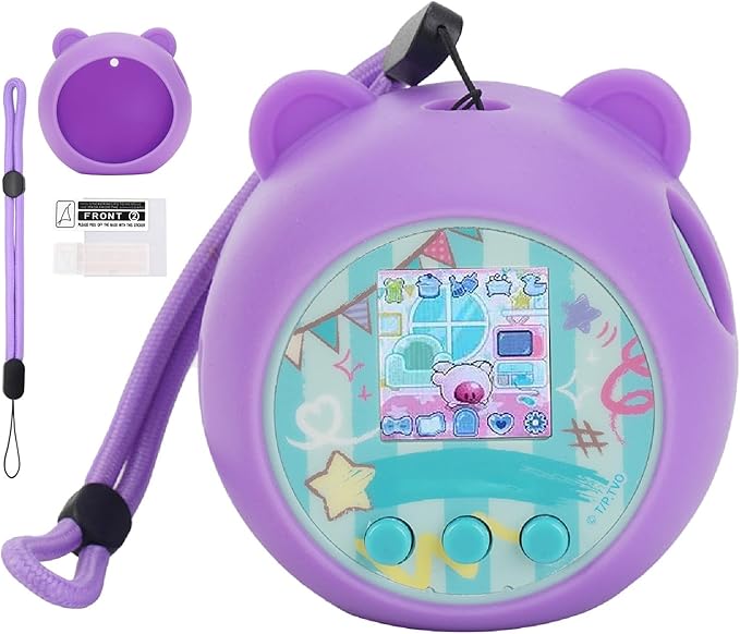 YouKnow Silicone Case Compatible with Punirunes Interactive Digital Toy, Protective Skin Sleeve for Punirunes Virtual Electronic Pets Accessories (Case Only) (Purple)