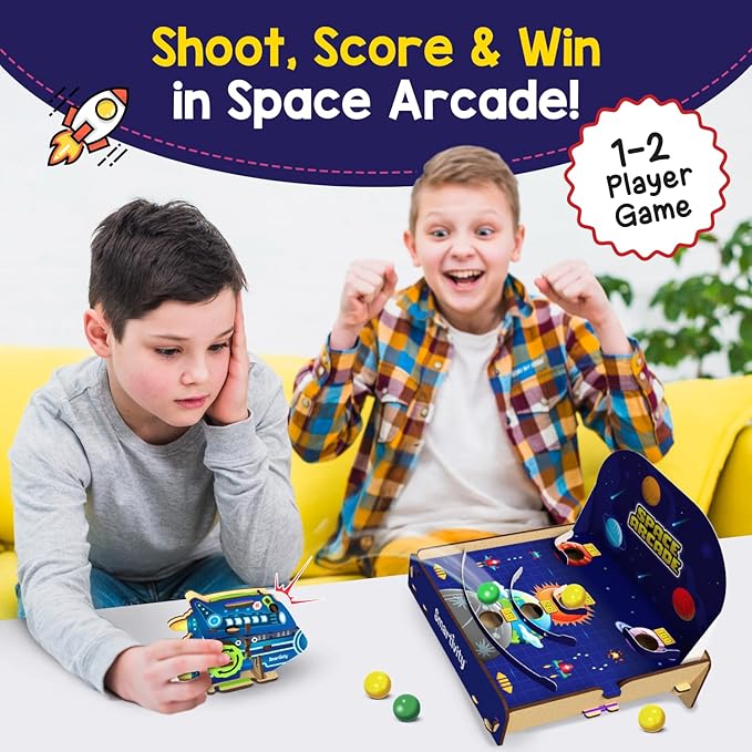 Smartivity Space Arcade Game for Kids 6+ Years I Fun 1-2 Player Shooting & Scoring Game I Birthday Gift for Boys & Girls 6,7,8,9,10,11,12,13,14 Years I Fun Screen-Free Activity for Kids