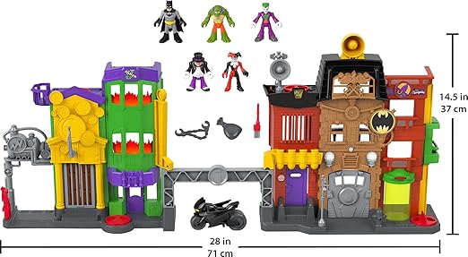Fisher-Price Imaginext DC Super Friends Batman Playset Crime Alley with Character Figures & Accessories for Pretend Play Ages 3+ Years