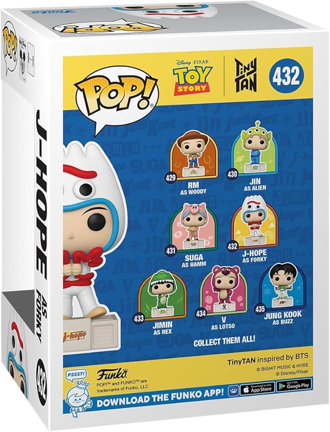 Funko Pop! Rocks: Toy Story x BTS Tiny TAN - J-Hope as Forky - Collectable Vinyl Figure - Gift Idea - Official Merchandise - Toys for Kids & Adults - Music Fans