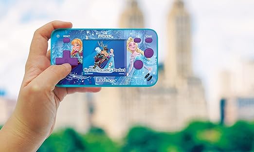 Lexibook Frozen Arcade Pocket Portable Gaming Console, 150 Games, LCD, Battery Operated, Purple / Blue, JL1895FZ