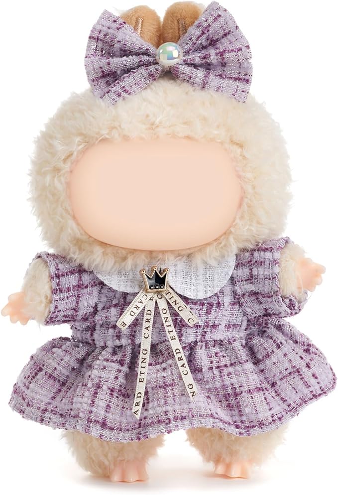 Clothes for 15/17cm Doll (No Doll), Fashion Outfit Set - Headdress + Skirt, Cute Dress Up Accessories (Princess)