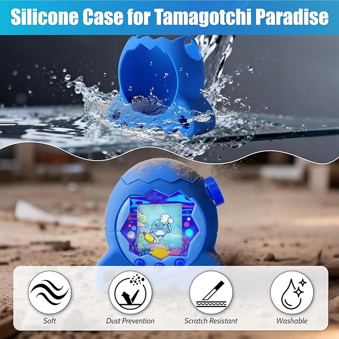 Silicone Case for Tamagotchi Paradise Electronic Pet(Blue)