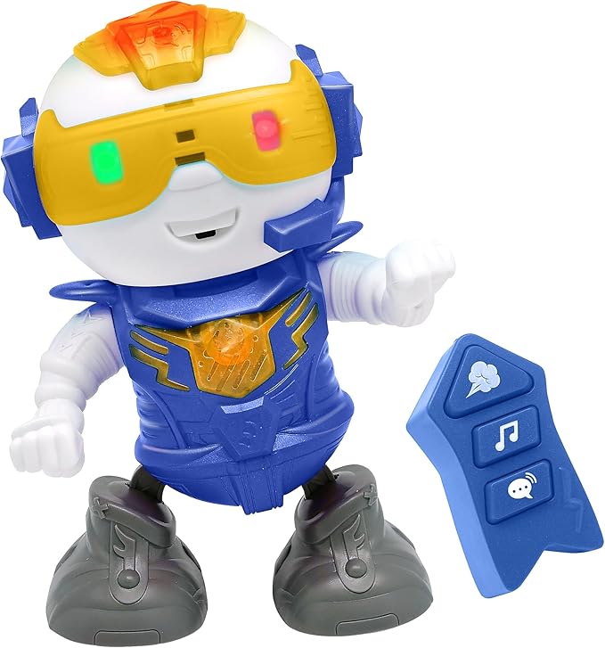 Dragon-i: ChatiBot - Blue - The Farting Talk-Back Dancing Robot, Infa-Red Remote Control, Music-Sounds, LED Color Changing, Character Figure, Kids 3+