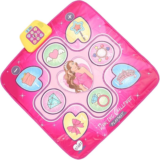 Dance Mat for Kids 35.4in Wireless Non Slip Programmable Electronic Rhythm Step Dance Pad with Foldable Design for Indoor Outdoor Use
