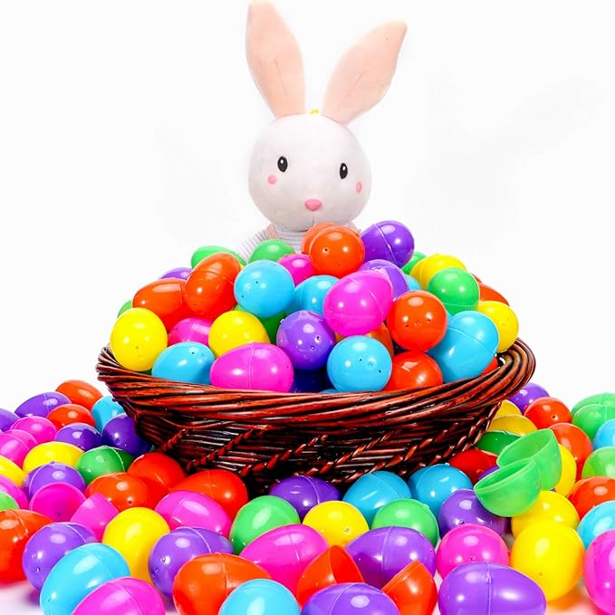 YEAHBEER 288 Easter Eggs -2.36" Bright Colors Plastic Easter Eggs Empty for Easter Hunt, Easter Basket Stuffers, Party Favor, Classroom Prize Supplies
