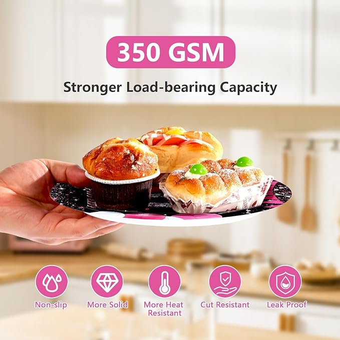 96Pcs 40th Birthday Party Supplies Black and Hot Pink Plates Forks and Napkins Diamond Sweet Theme Disposable Paper Tableware Set for Women 40 Year Old Birthday Party Supplies Serves 24