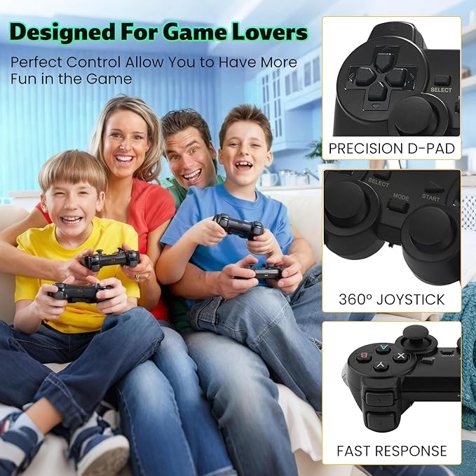 2026 Retro Gaming Console with 20,000+ Classic Video Games, 4K HDMI Out Wireless Retro Game Console with Dual 2.4G Controllers, Plug and Play Video Games for Birthday Gifts