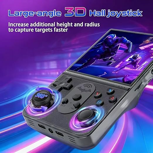 Donop R36 PROMAX Handheld Game Console, 4.0 Inch IPS Screen, Linux System, 64GB TF Card, Portable Retro Gaming Device with 4000mAh Battery