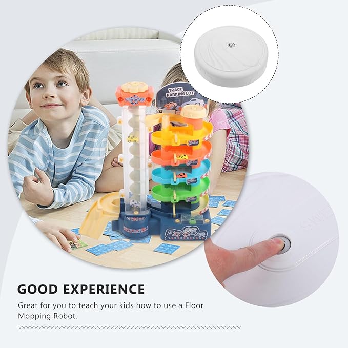 Kids Toddler Vacuum Floor Sweep Robot, 1pc Simulation Mopping Robot Fake Floor Mopping Robot Kids Vacuum for Role Playing Battery Powered Kids Vacuum Baby