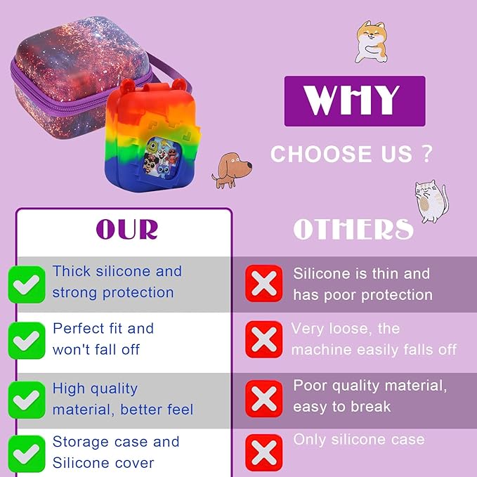 MGZNMTY Carrying Case and Silicone Case for Bitzee Disney Interactive Toy Digital Pet