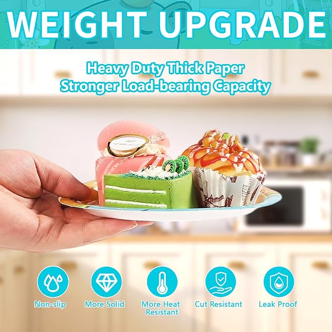 60Pcs Capy Paper Plates 7" Disposable Heavy Duty Cute Cartoon Capibara Dessert Paper Plates Animal Capybaras Themed Tableware Set for Kids Kapybara Birthday Baby Shower Party Decorations