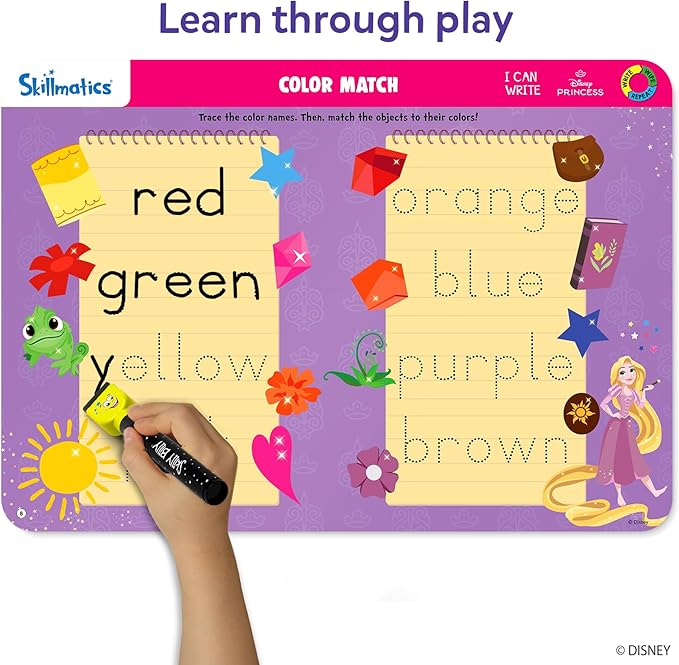 Skillmatics I Can Write Disney Princess - Reusable Preschool Learning Activities, Educational Game, Handwriting Aids, Back to School Supplies, Easter Gifts for Students, Kids, Toddlers Ages 3, 4, 5, 6
