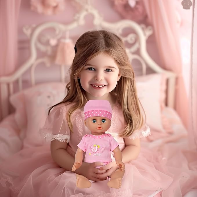 ARTST Doll Clothes,12 inch Baby Doll Clothes[6 Sets](Include 4 Hats + 1 Bowknot ) for 10/11/12 inch Baby