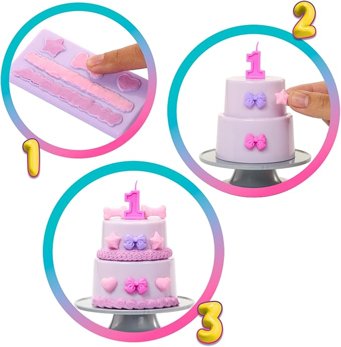 Barbie Party Unboxed Doll & Accessories, Pet Birthday Series Birthday Bows Set with 10 Surprises Including Color Change & Cake-Decorating Activity