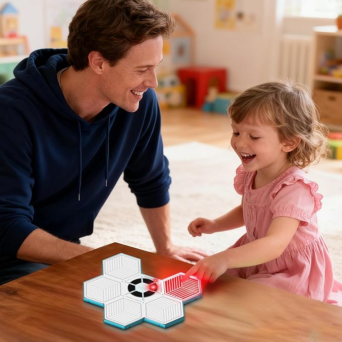 3 In1 Memory Game for Kids - 3 Fun Games and 8 Level Challenges,Whack a Mole Game,Rechargeable Hand-Eye Coordination Training Toys with Lights and Sounds,Screen for Ages 2-5