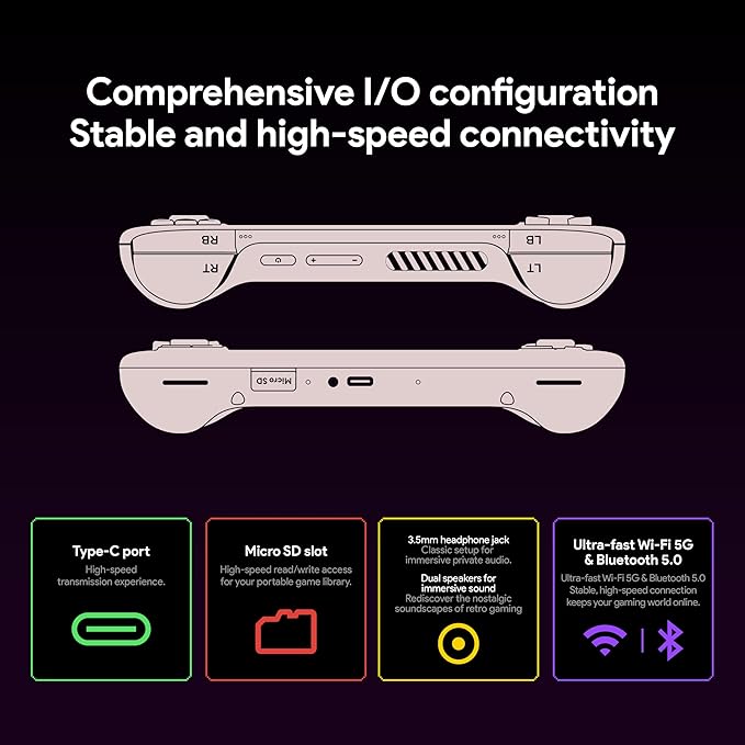 AYANEO Pocket AIR Mini Android Handheld Game Console - 4.2" HD 4:3 Retro Gaming Screen, MTK G99 Octa-Core, Hall Effect Joystick & Triggers, Portable Gaming Device (Retro White, 2G+32G)