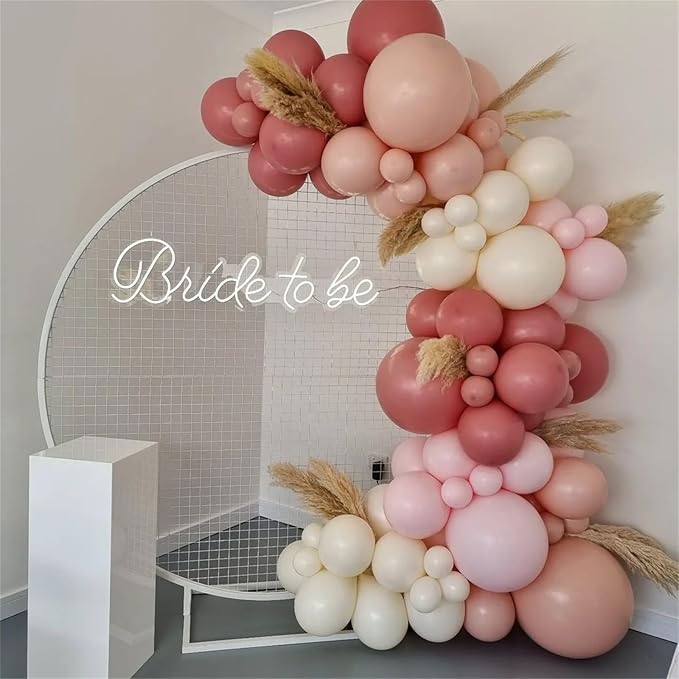 Dusty Pink and Beige Balloons, 35PCS Pastel Light Pink White Sand Cream Nude Latex Balloons for Girls Women Birthday Bridal Shower Baby Shower Boho Wedding Engagement Party Decorations Supplies