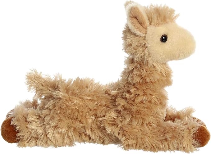 Aurora® Adorable Mini Flopsie™ Louis Llama™ Stuffed Animal - Mini Companions Ready for Playful Adventures - for Kids All Ages, Toddlers, Adults, and Families - Brown 8.5 Inches