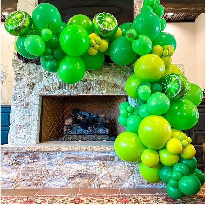 Green Balloons Dark Green Balloon Set, 50 Pcs 12 inch Different Shades Emerald Green Lime Green Confetti Latex Balloons For Jungle Safari Party Supplies St. Patrick's Day Decoration